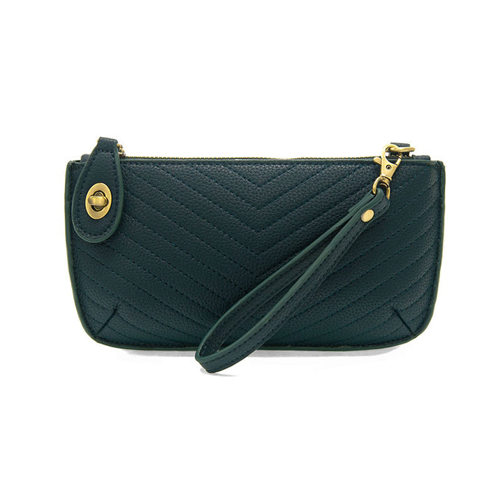 Quilted Mini Crossbody Wristlet Clutch Teal