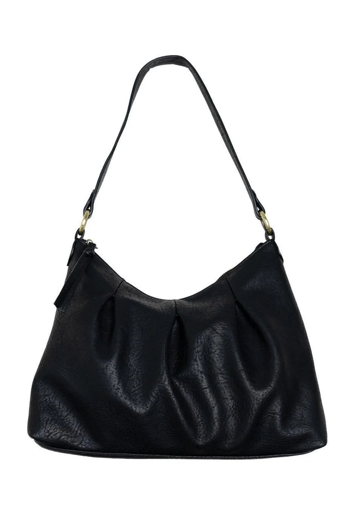 Sasha Pleat Hobo Black