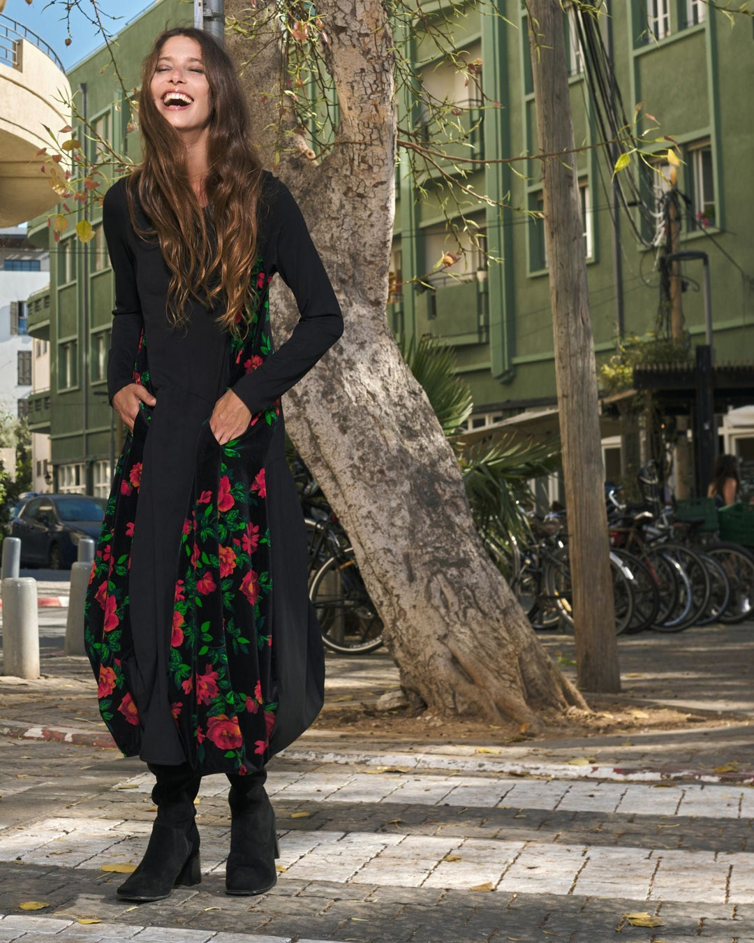Serenade Cocoon Dress, Roses