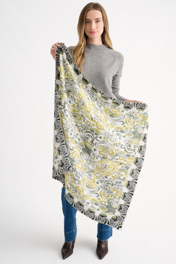 PAISLEY PRINT SQUARE SCARF