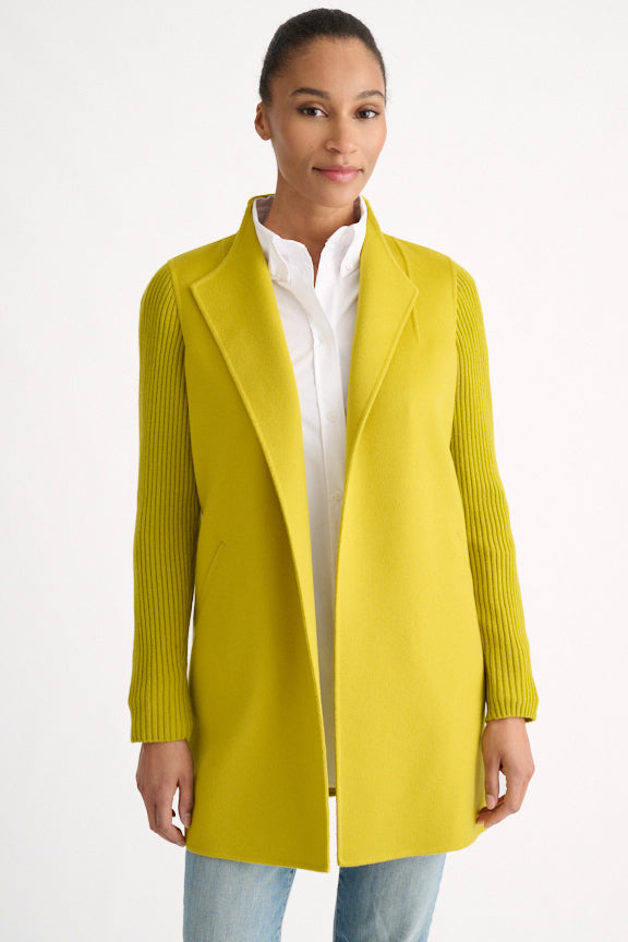 RIB SLEEVE COAT
