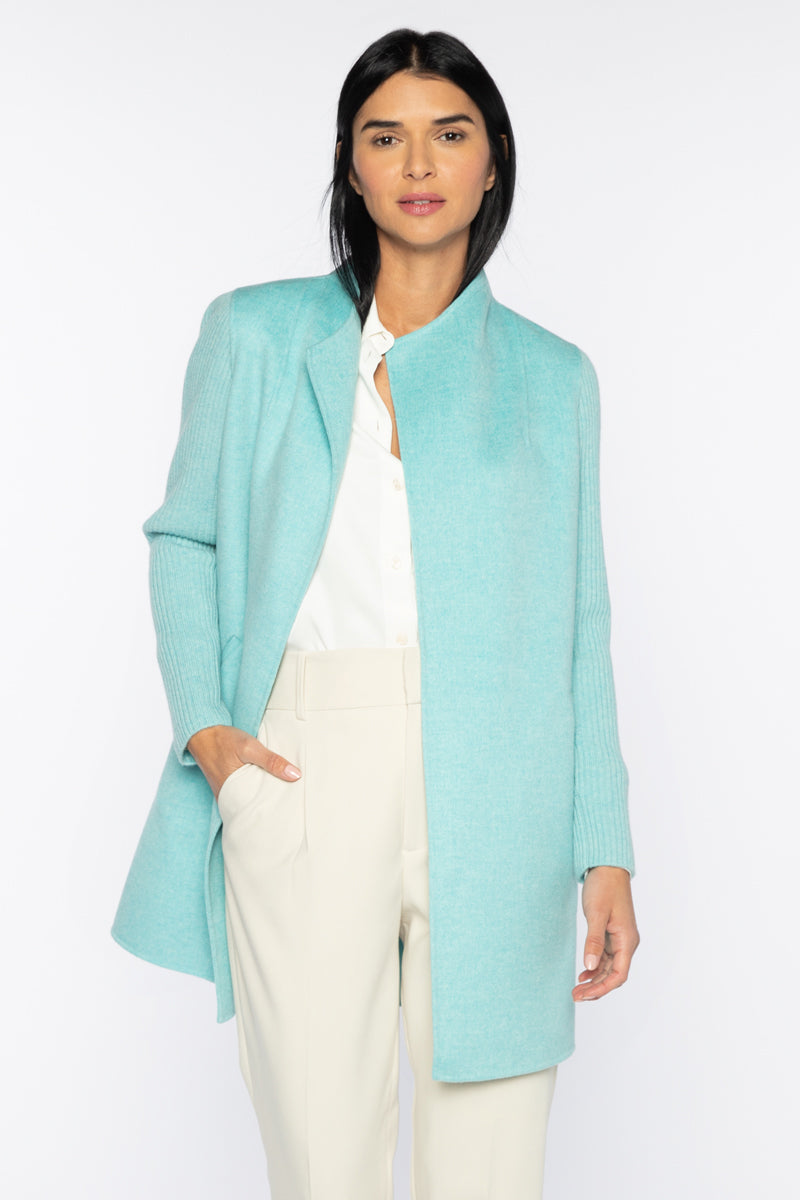 RIB SLEEVE COAT
