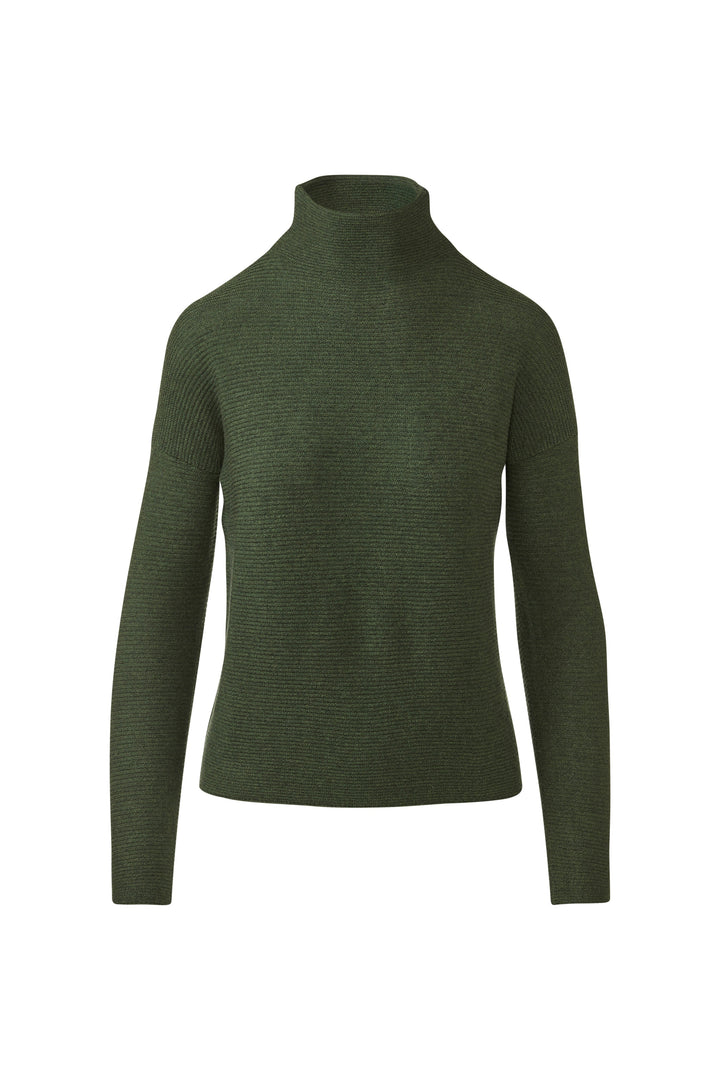 Textured Slouchy Funnel Sweater Highland