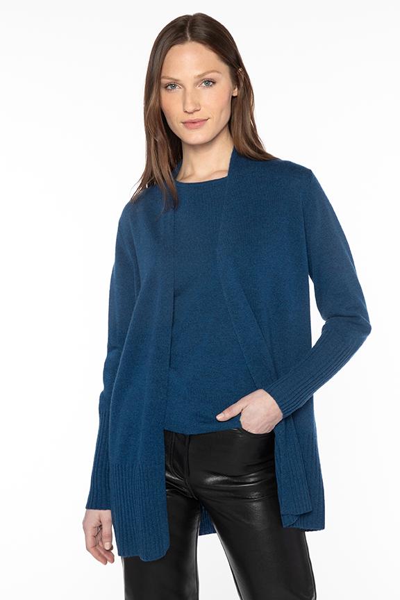 Rib Trim Cardigan Adriatic