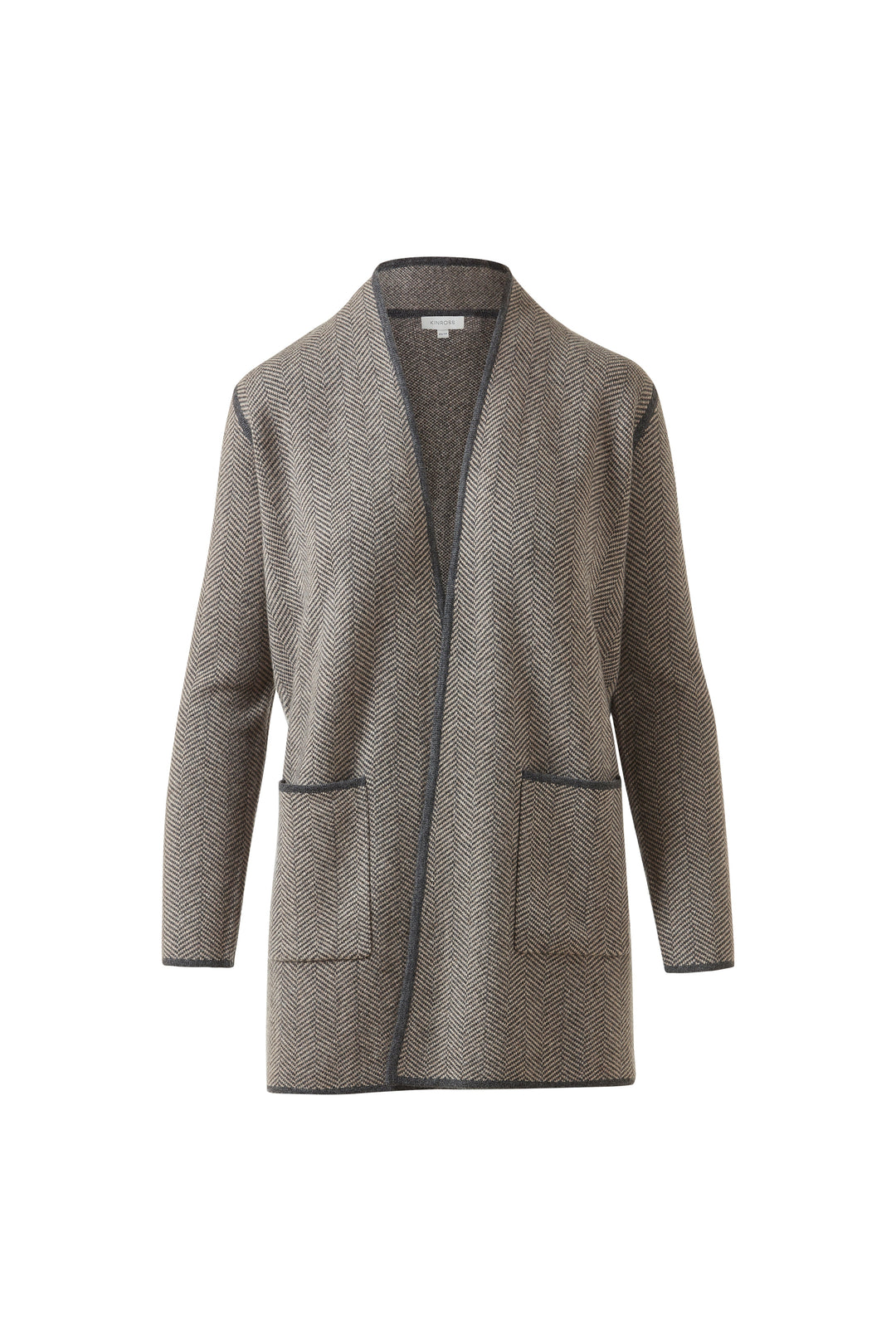 JACQUARD HERRINGBONE CARDIGAN
