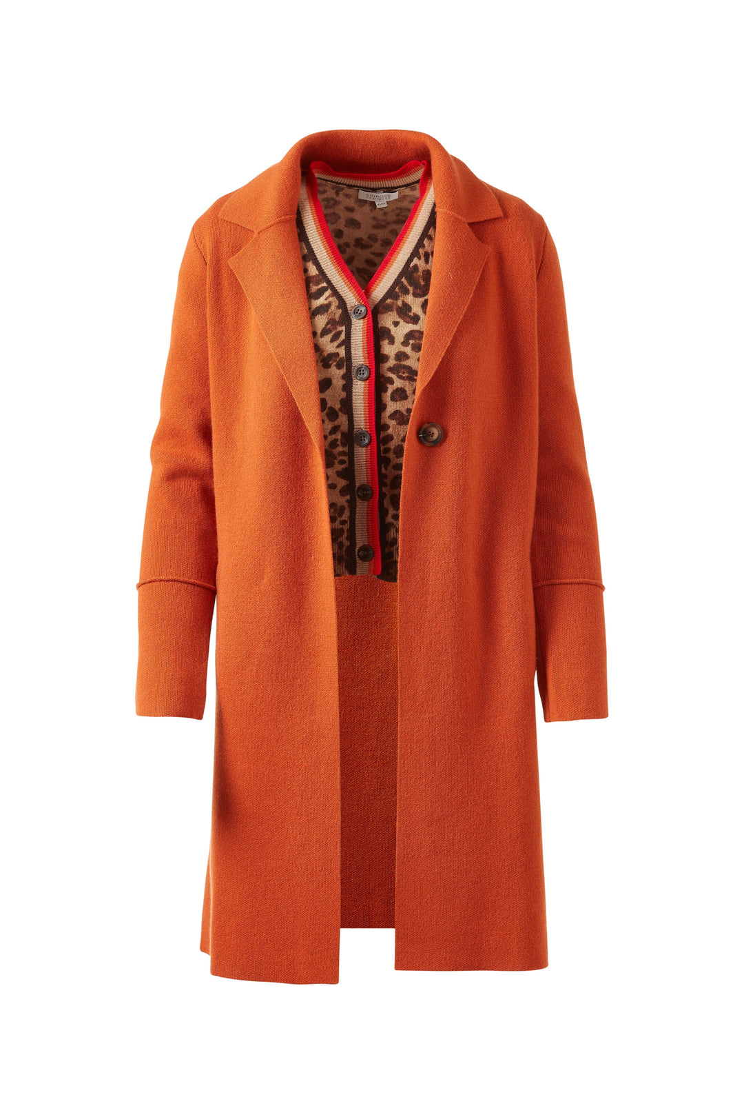 LONG NOTCH COLLAR CARDIGAN