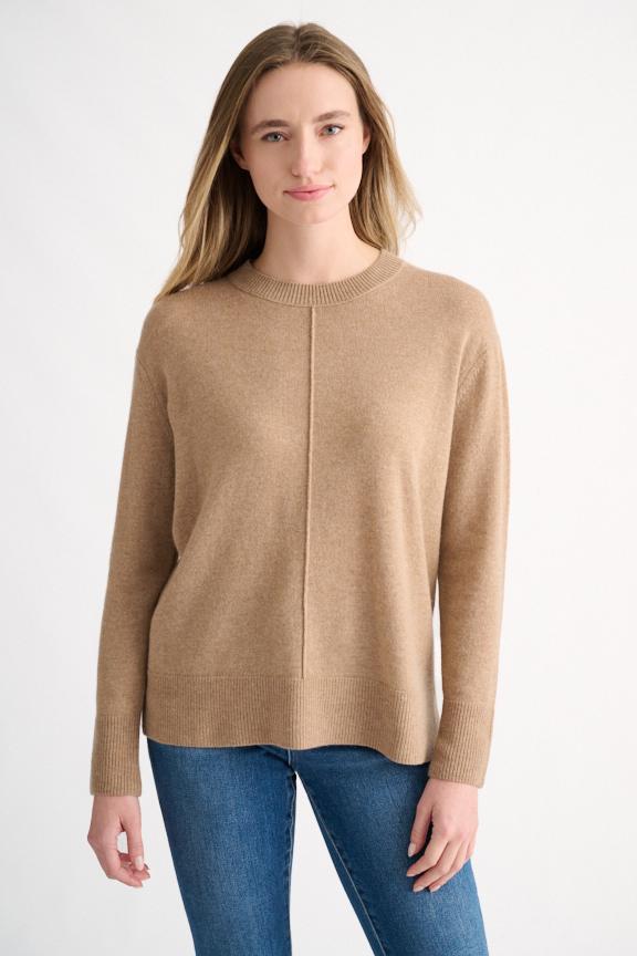 HI LOW SEAMED CREW