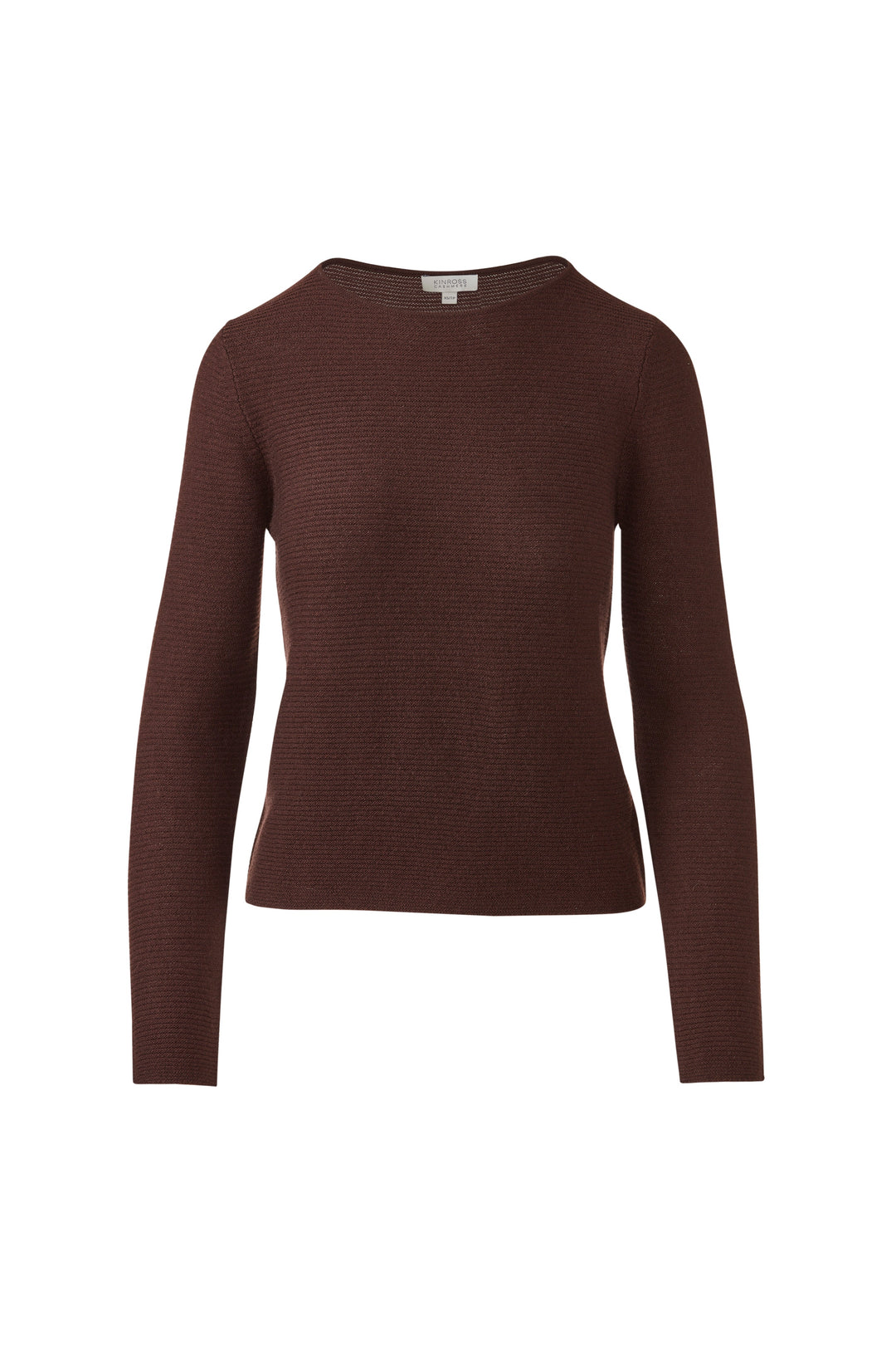 Textured Crew Sweater Chocolate