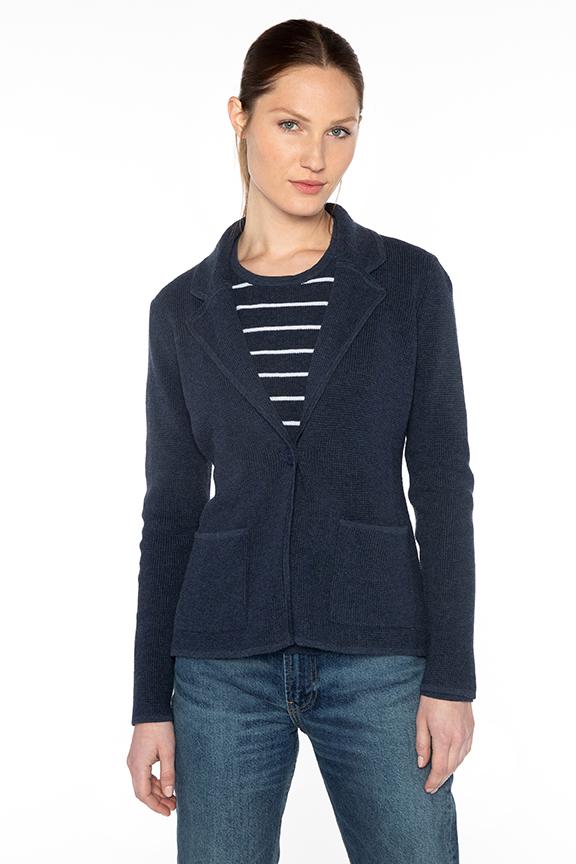 Thermal Notch Collar Cardigan