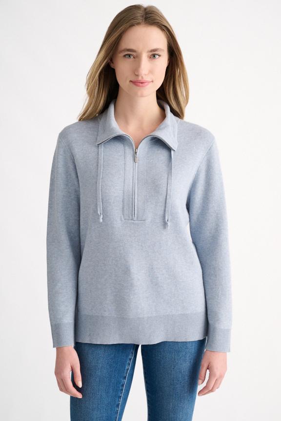 RELAXED ZIP MOCK FUNNEL