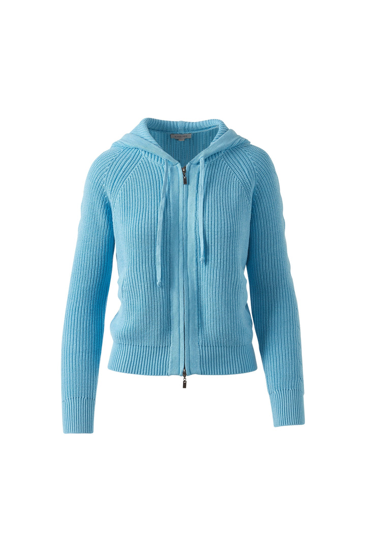 CABLE AND RIB ZIP HOODIE