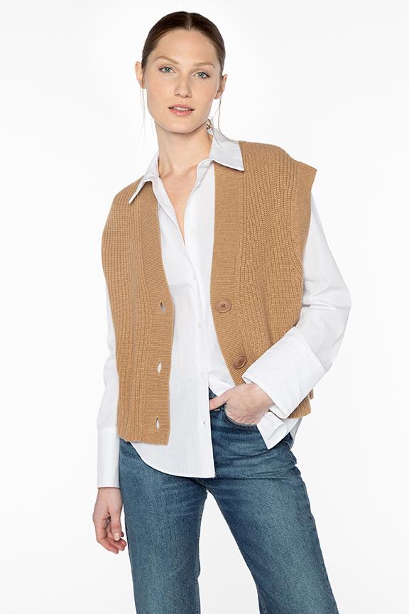 Rib Button Vest