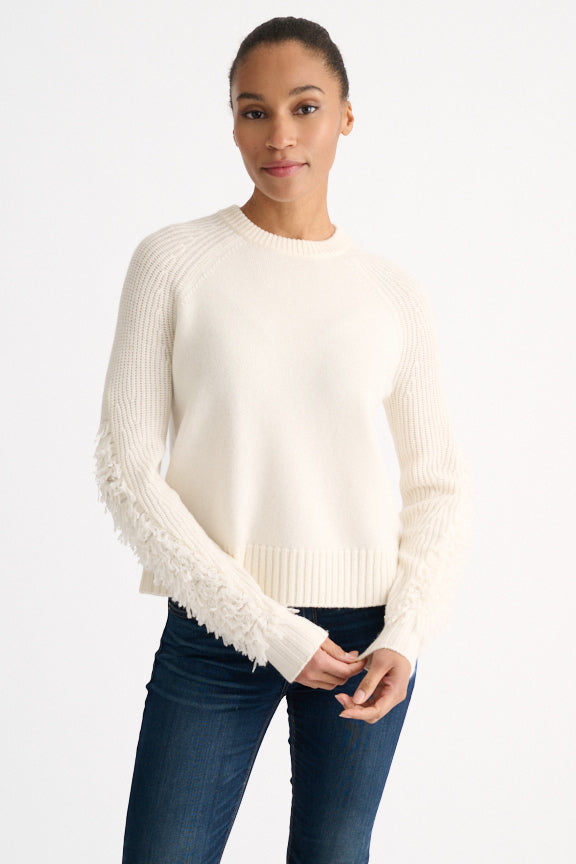 FRINGE SLEEVE CREW