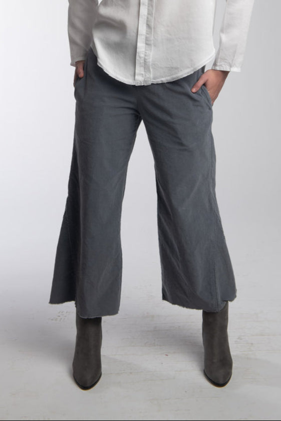 Wide Leg Cord Pant in Shale