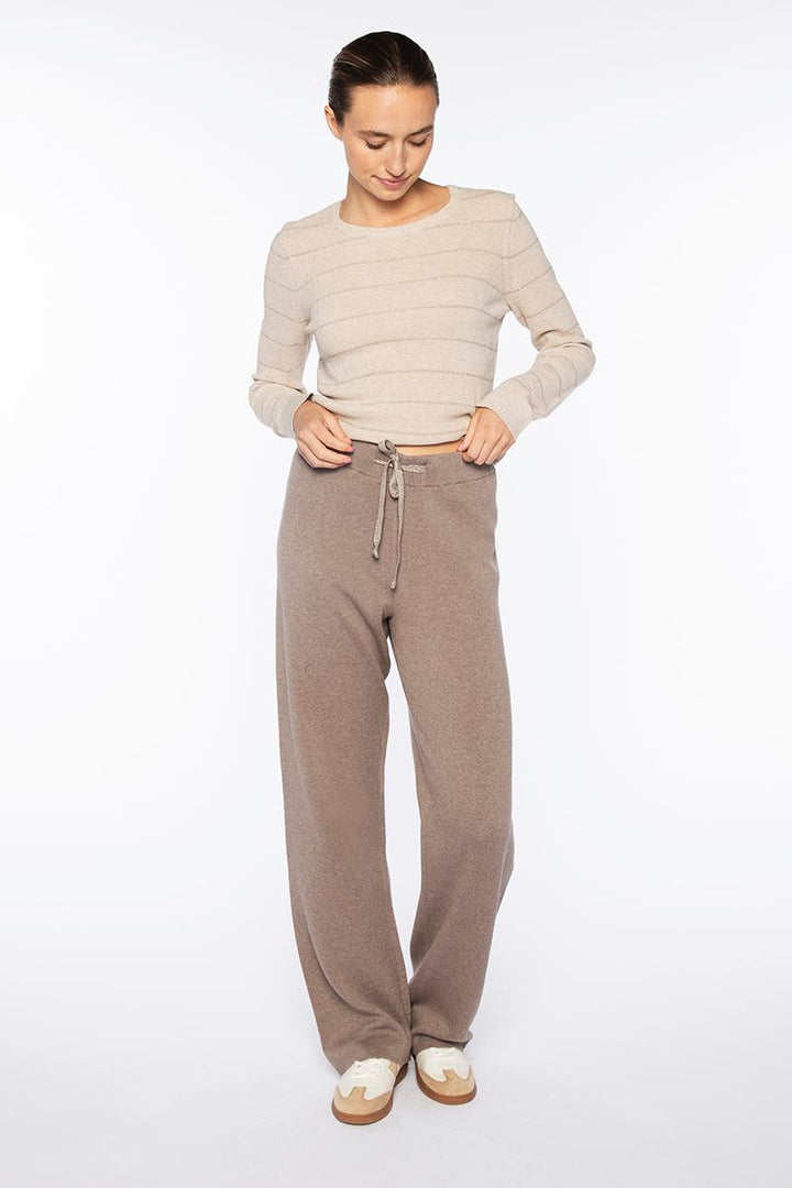 DOUBLEKNIT LUREX DRAWSTRING PANT