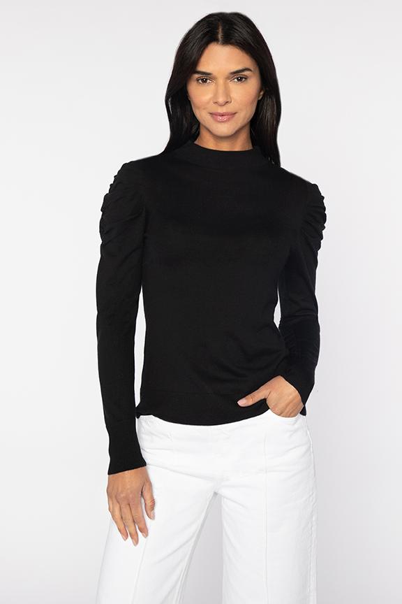 Shirred Sleeve Pullover