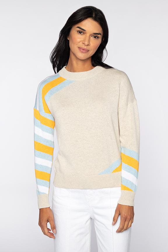 Intarsia Stripe Crew