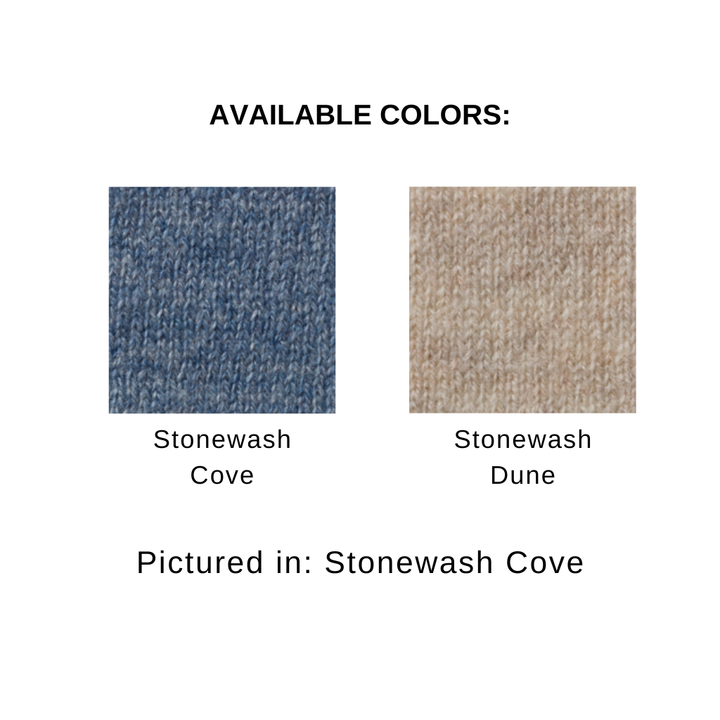 STONEWASH CABLE VEE CARDIGAN