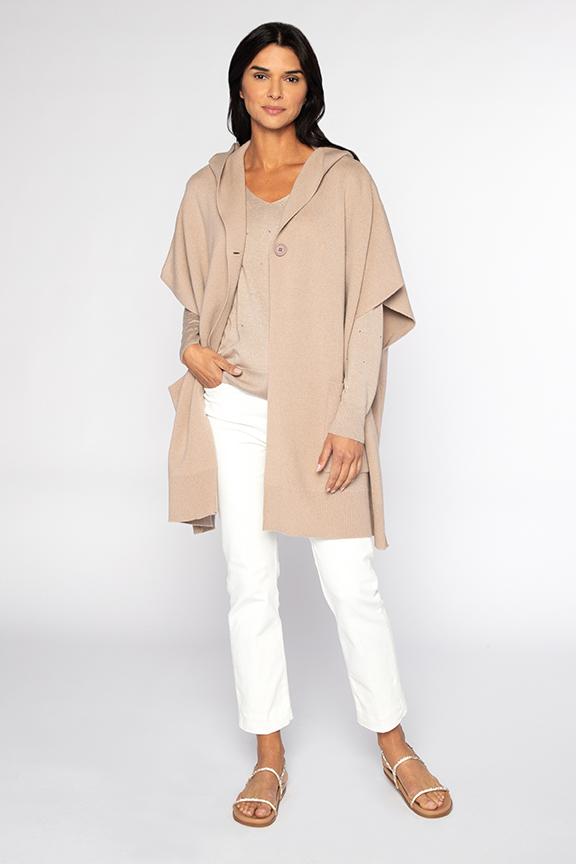 Sleeveless Hooded Oversized Cardigan