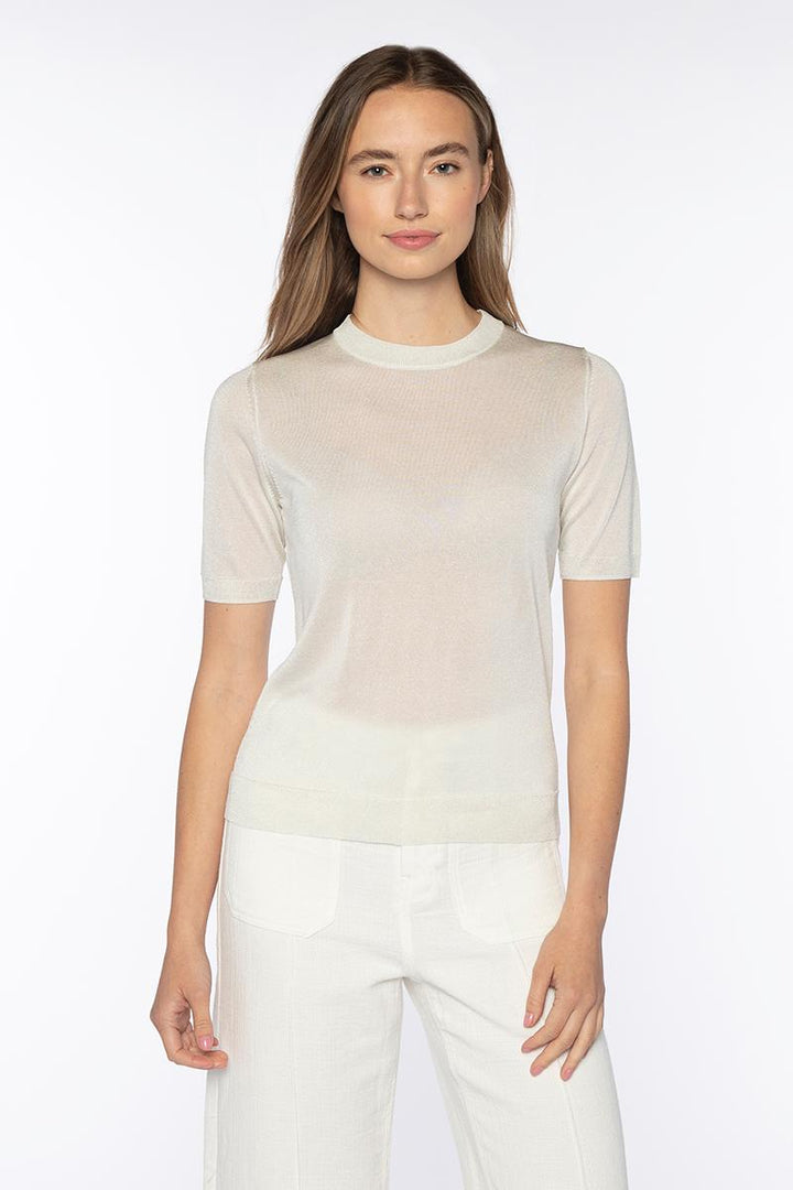 SHIMMER SHORT SLV CREW