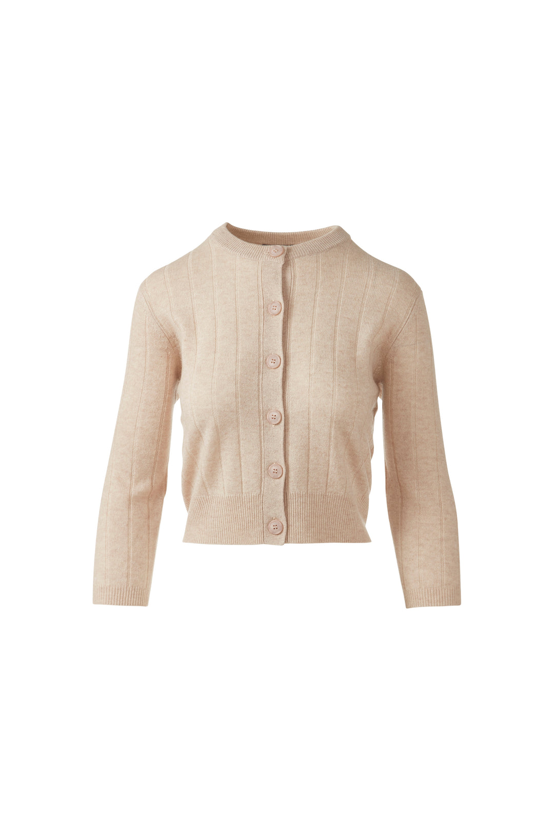 SHORT RIB CREW CARDIGAN