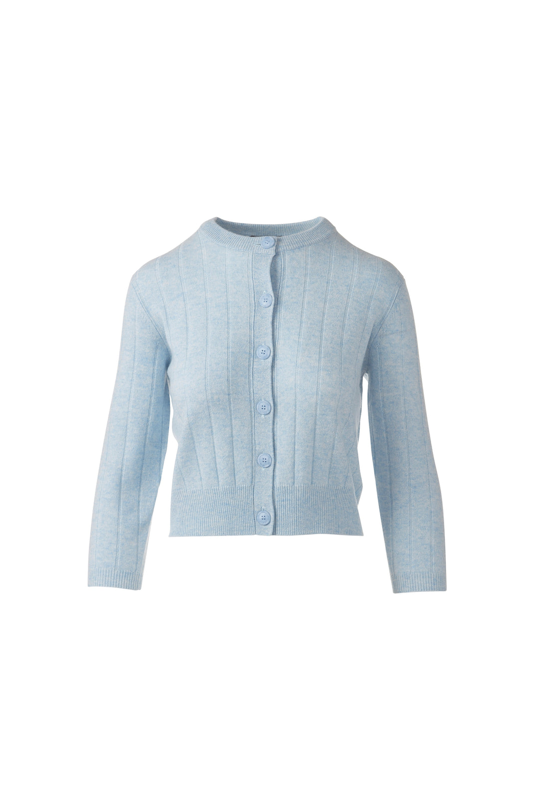 SHORT RIB CREW CARDIGAN