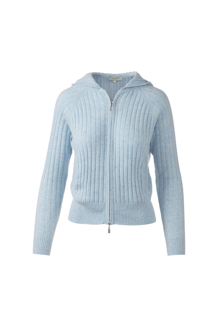 RAGLAN RIB ZIP HOODIE