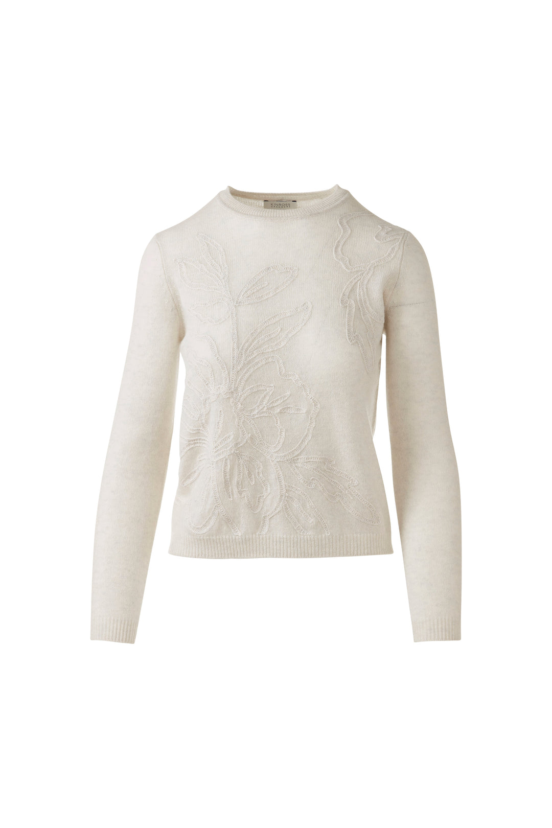 FLORAL EMBROIDERED CREW