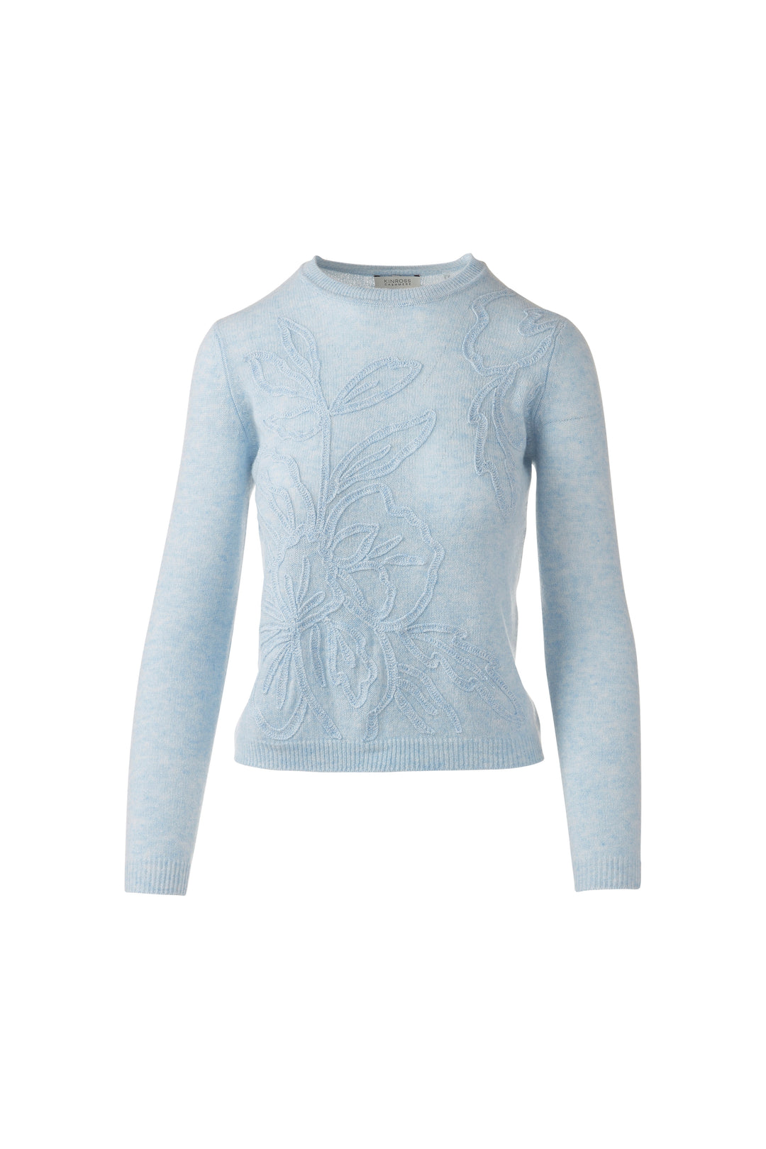 FLORAL EMBROIDERED CREW