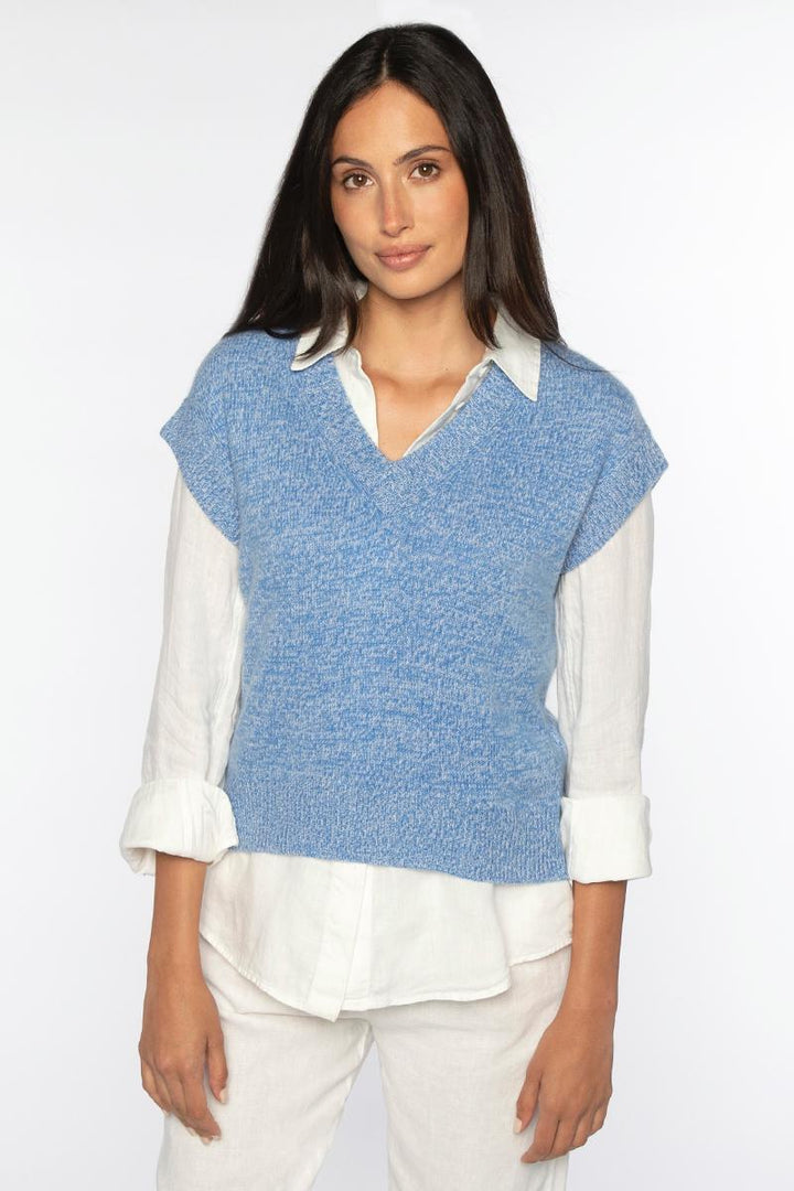 MARLED CAP SLEEVE VEE