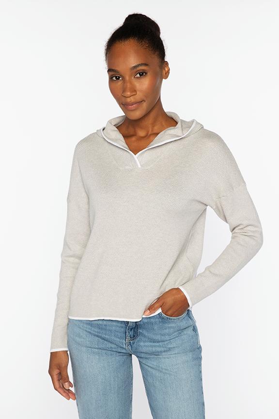 RIB PULLOVER HOODIE