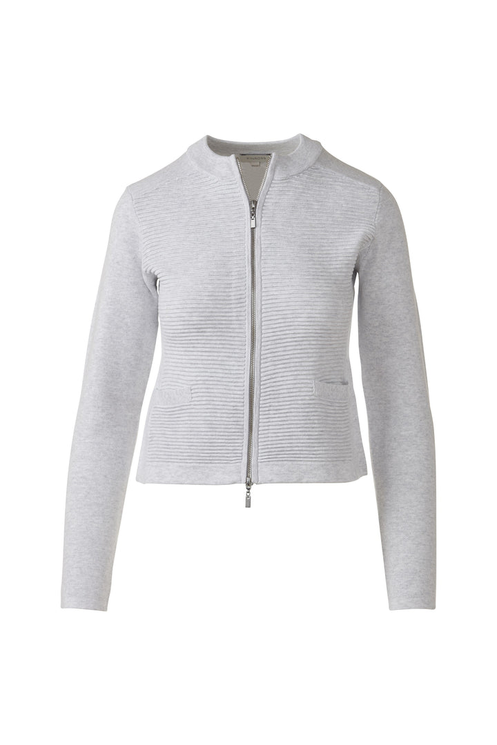 FITTED ZIP CARDIGAN