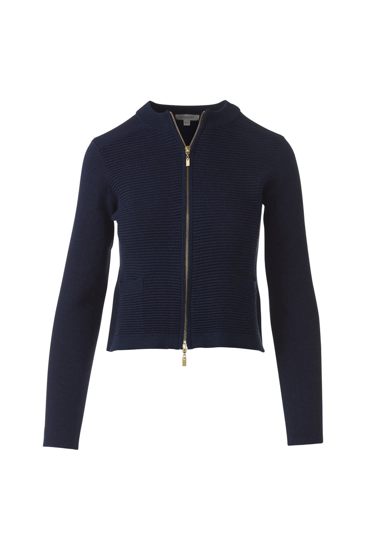 FITTED ZIP CARDIGAN
