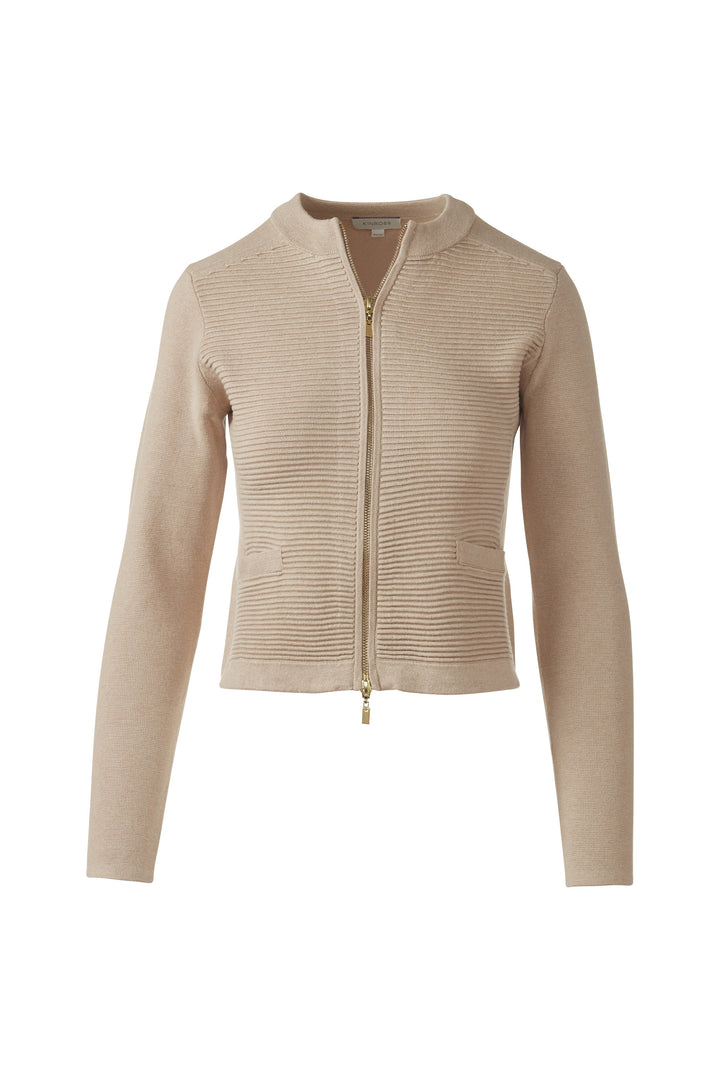 FITTED ZIP CARDIGAN
