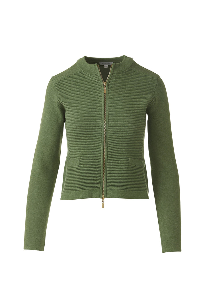 FITTED ZIP CARDIGAN