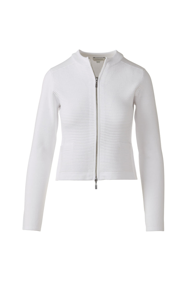 FITTED ZIP CARDIGAN