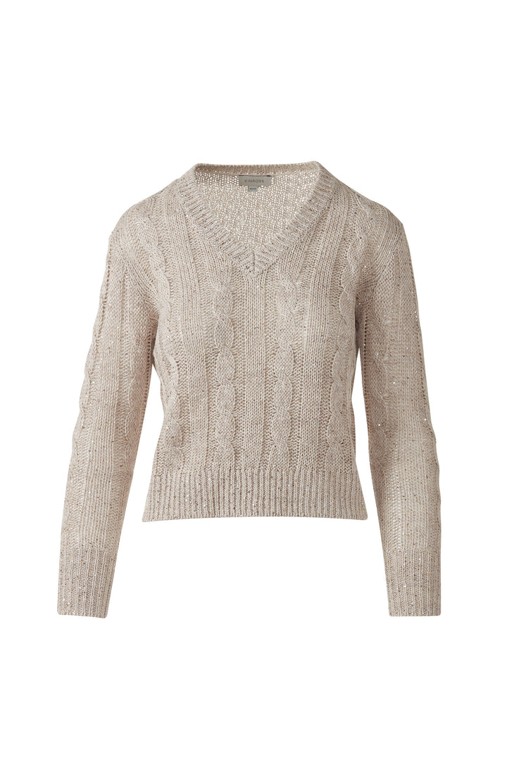 SEQUIN CABLE VEE