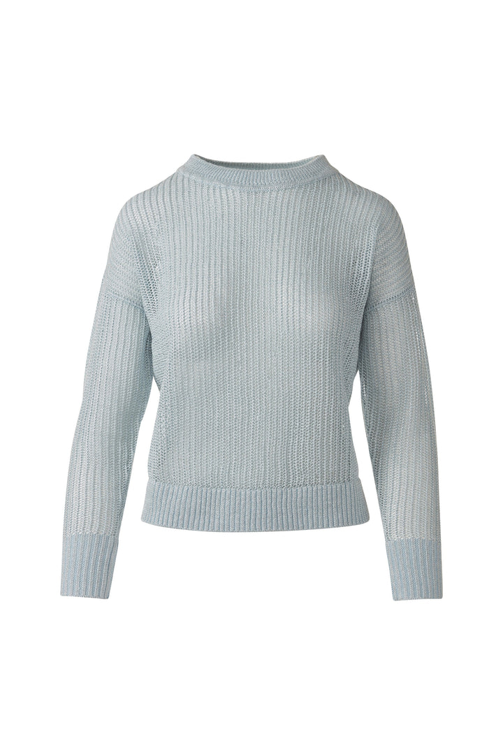 Open Texture Crew Sweater Crystal