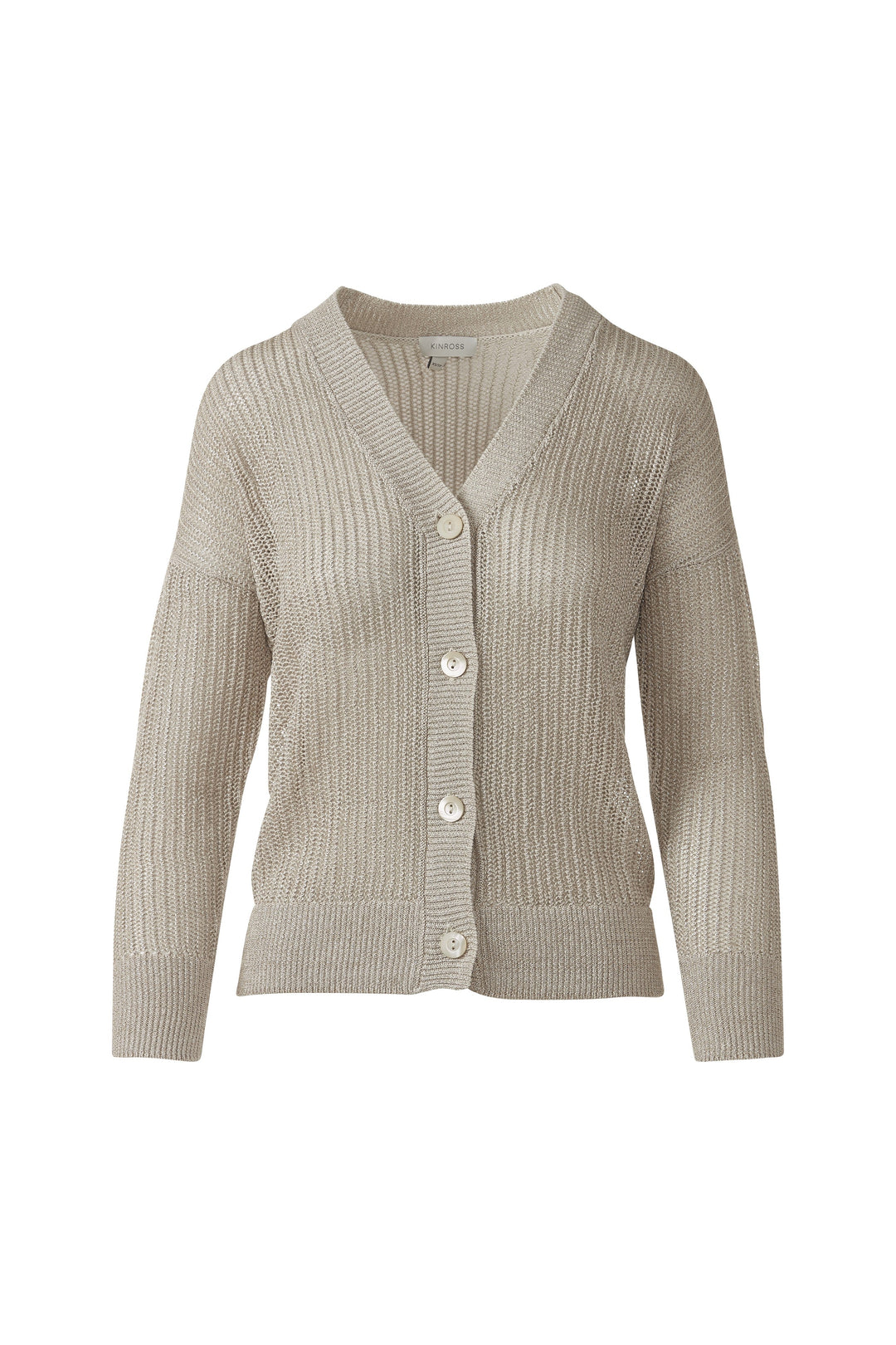 OPEN TEXTURE LUREX CARDIGAN