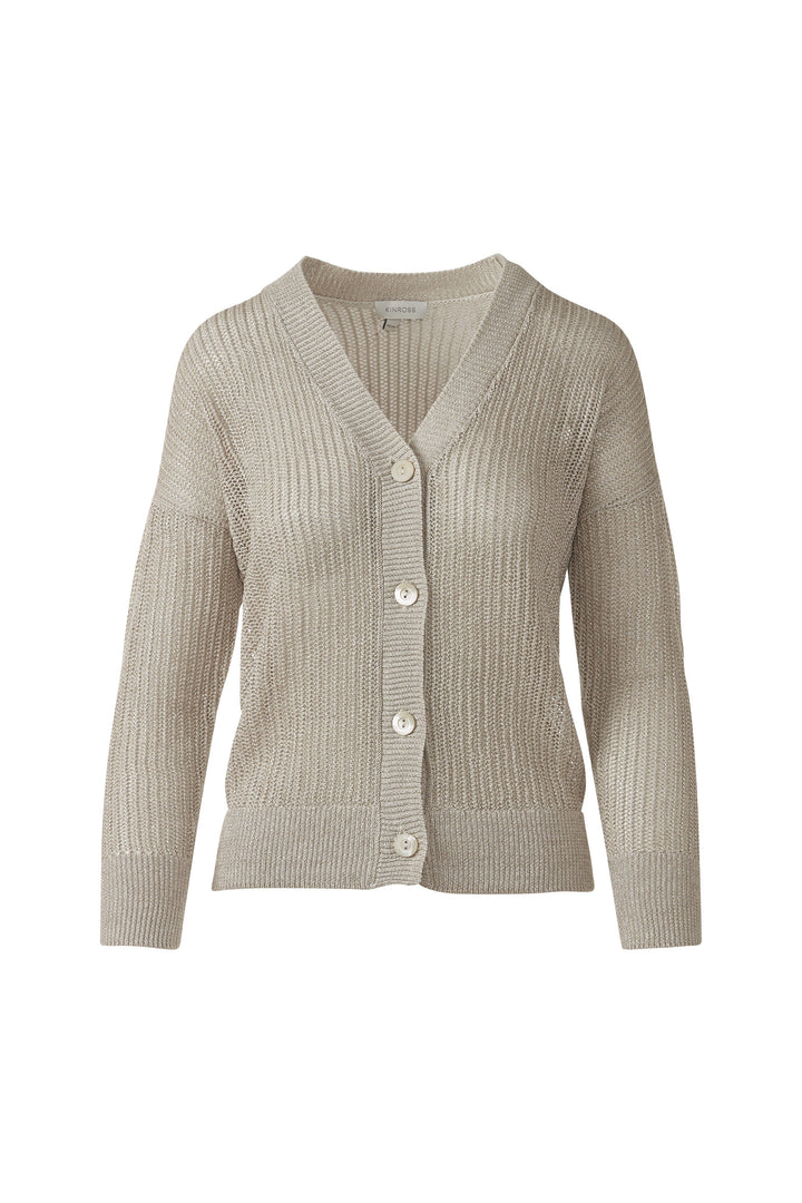 OPEN TEXTURE LUREX CARDIGAN
