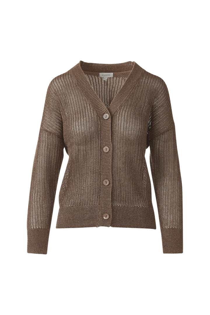 OPEN TEXTURE LUREX CARDIGAN