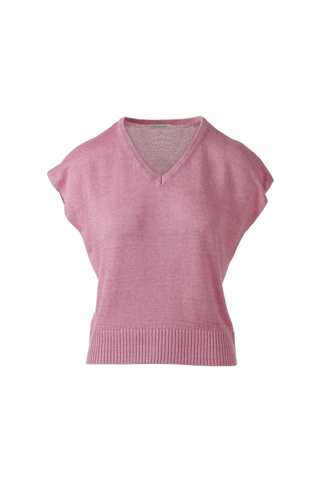 Cap Sleeve Vee Sweater Berry