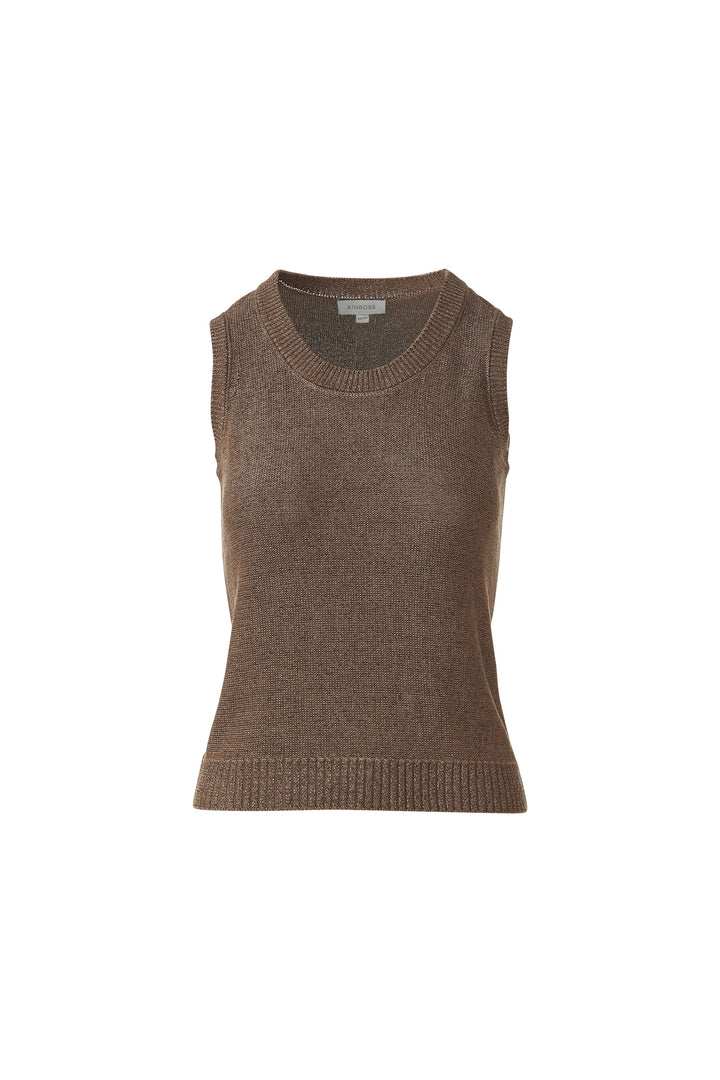 OPEN TEXTURE LUREX TANK