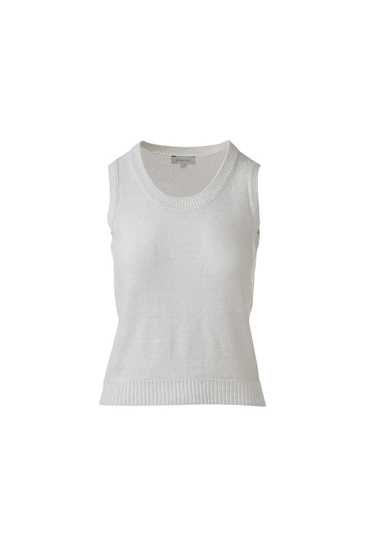 OPEN TEXTURE LUREX TANK