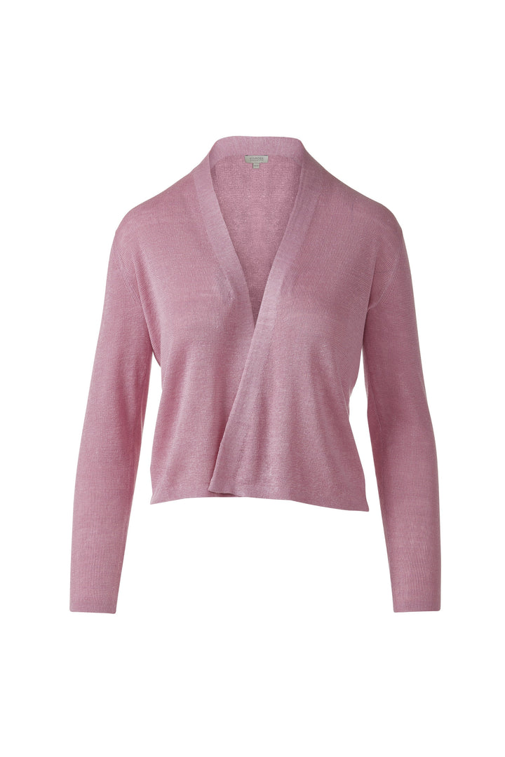 Open Rib Knit Cardigan Berry