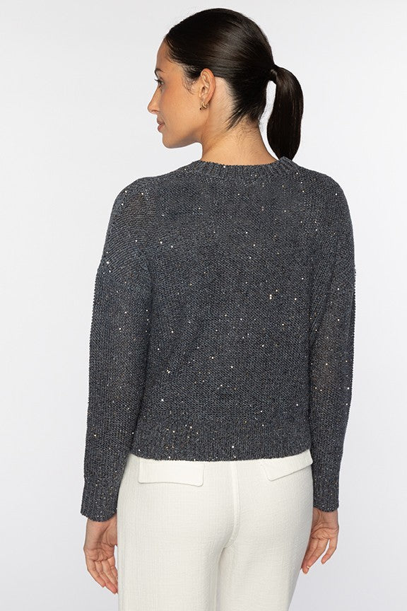SEQUIN VEE CARDIGAN