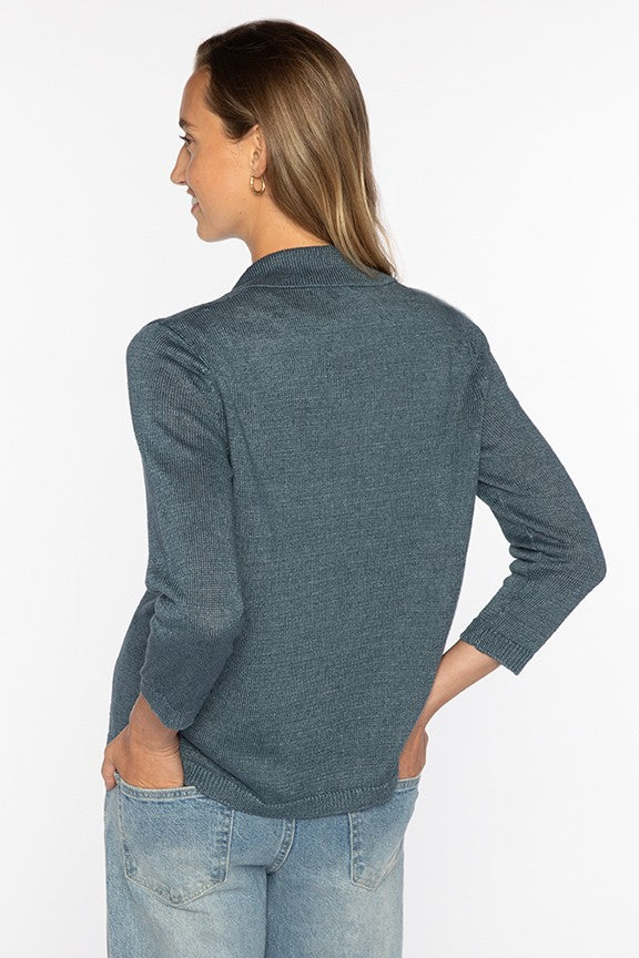 EASY NOTCH COLLAR CARDIGAN