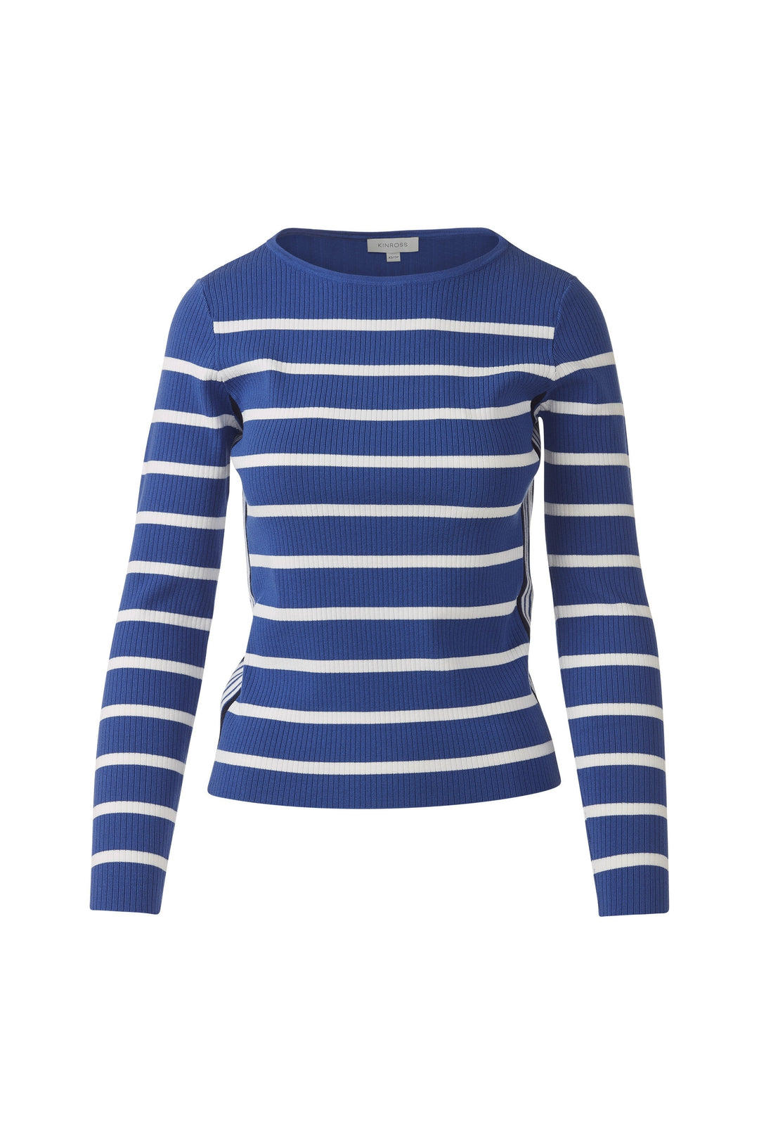 TIPPED RIB STRIPE BOATNECK