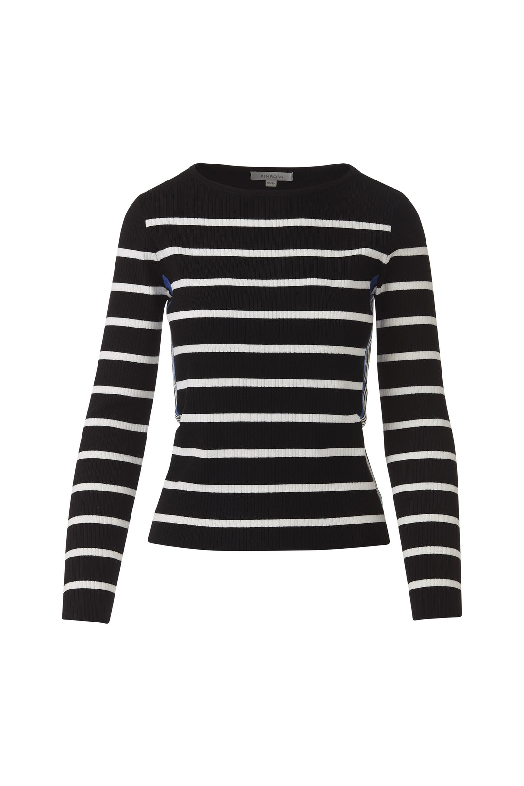 TIPPED RIB STRIPE BOATNECK