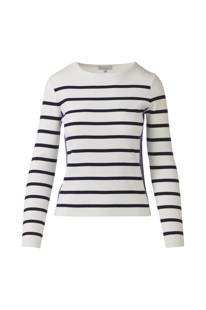 TIPPED RIB STRIPE BOATNECK